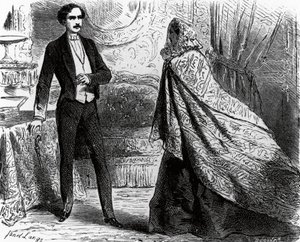 Illustrazione per Il conte di Montecristo, romanzo di Alexandre Dumas e Auguste Maquet, incisione dopo disegno di Ange Louis Janet