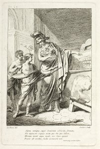 Minerva insegna a un giovane artista, illustrazione per il Catalogue historique du Cabinet di Mariette