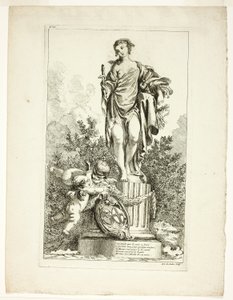 Due amanti che ringraziano la statua della salute