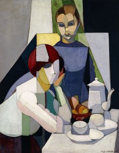 Ora del Tè per Due Ragazze da Ángel Zárraga