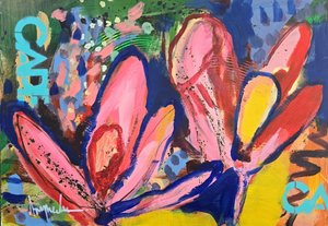 Astratto floreale vivace da Angela Maritz