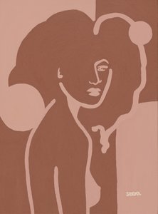 Donna nuda in stile minimalista