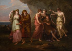 Telemaco e le ninfe di Calipso da Angelica Kauffman