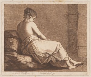 Una donna seduta sulle pietre da Angelica Kauffmann