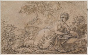 Una poetessa, forse Saffo da Angelica Kauffmann