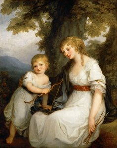 Ritratto di Barbara Juliane von Krüdener 1764-1824 con suo figlio Paul da Angelica Kauffmann
