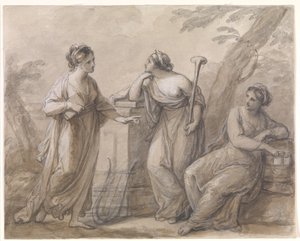 Tre muse in conversazione da Angelica Kauffmann