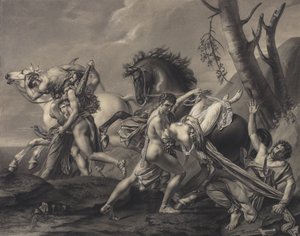 Teseo e Piritoo Liberano Due Donne dalle Mani dei loro Rapitori da Angelique Mongez