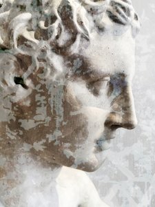 Profilo in marmo invecchiato da Angelo Cerantola