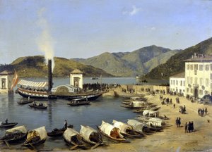 Il porto di Como da Angelo Inganni