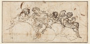 Gruppo di angeli su una nuvola da Angelo Michele Colonna