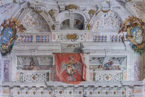 Sala con i Quartieri di Bologna, Sala delle Guardie, Palazzo Ducale di Este, Sassuolo, Italia da Angelo Michele Colonna