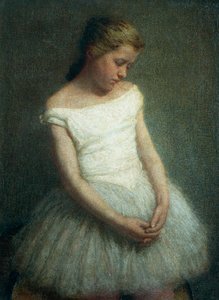 Ballerina, bambina vestita con un tutù da Angelo Morbelli