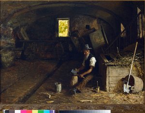 Lo spaccalegna da Angelo Morbelli