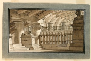 Scenografia, prigione egiziana da Angelo Toselli