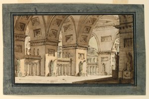Progetto scenico, interno di un palazzo da Angelo Toselli