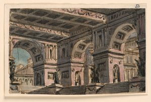 Scenografia, atrio del palazzo da Angelo Toselli