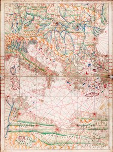 Mappa del Mediterraneo centrale da Angelo de Conte Freducci
