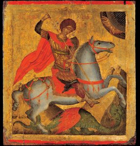 San Giorgio e il drago. Dipinto di Angelos Akotandos, ca 1440-1460 da Angelos Akotantos