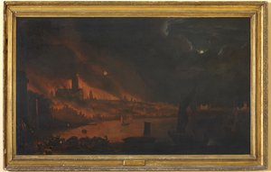 Il grande incendio di Londra, c.1666-1700 da Anglo Dutch School