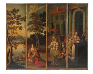 Paravento a quattro ante, c.1700