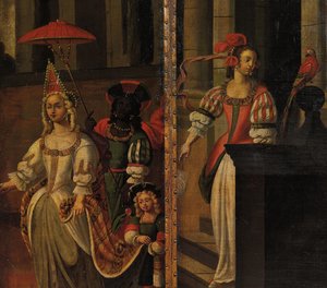 Schermo a quattro pieghe a doppia faccia da Anglo Flemish School