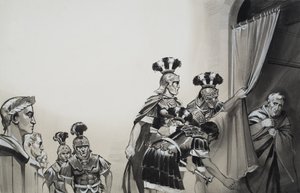 Claudio (10 a.C.-54 d.C.) (gouache su carta) da Angus McBride