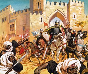Il cadavere di El Cid legato a un cavallo provoca la fuga dei mori