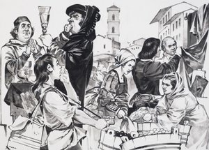 Trading fiorentino (gouache su carta) da Angus McBride