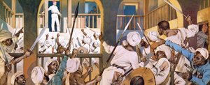 Il generale Gordon sta per essere ucciso a Khartoum nel febbraio 1865 da Angus McBride