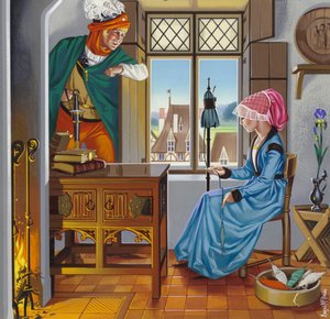 Casa tedesca della fine del XV secolo (gouache su carta) da Angus McBride