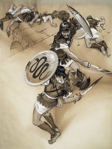 Horatii (guazzo su carta) da Angus McBride