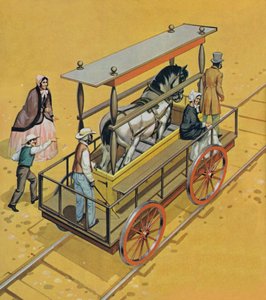 Locomotiva a cavalli (litografia a colori) da Angus McBride