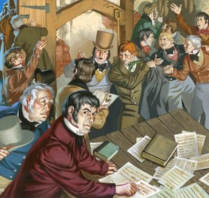 Riunione di cartisti (gouache su carta) da Angus McBride