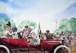 Lo scoppio della Prima guerra mondiale, illustrazione da "Grandi eventi della storia mondiale" (gouache su carta) da Angus McBride