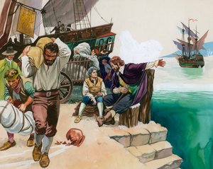 Sbarco dei pirati al porto da Angus McBride