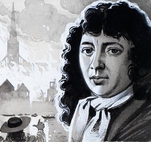 Samuel Pepys e il grande incendio di Londra da Angus McBride