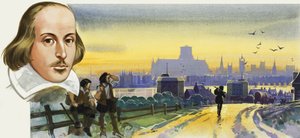 Shakespeare e la vecchia San Paolo (gouache su carta) da Angus McBride