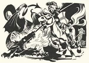San Giorgio e il drago (litografia) da Angus McBride