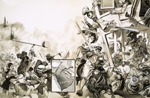 La battaglia tra Scarcens e Mori nel 635 da Angus McBride