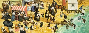 Scena di spiaggia vittoriana o edoardiana da Angus McBride