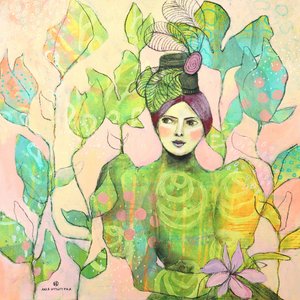 La donna del giardino dal cappello verde