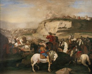 Scena di battaglia, c.1630-39 da Aniello Falcone