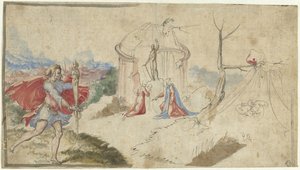Scena mitologica (Enea fugge da Troia?) da Aniello Redita