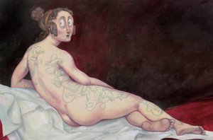 Nudo reclinato con inchiostro (2018) da Anita Kunz