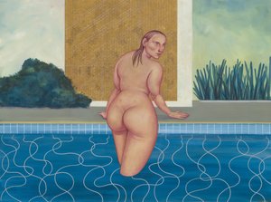 La donna nella piscina