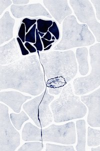 Rosa blu astratta da Ankie Kooi