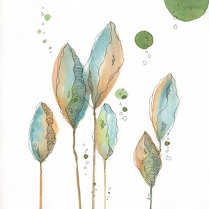Motivi botanici astratti e delicati