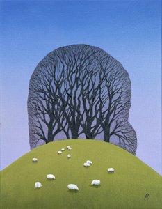 Collina con pecore, 2017 da Anna Phillips