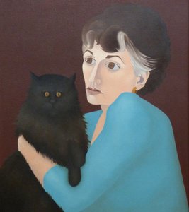 Donna con gatto, 1982